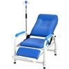 VEVOR Poltrona per Infusione con Asta Portaflebo Portata 180 kg Poggiapiedi, Poltrona per Flebo, Schienale Reclinabile da 90° a 160°, Seduta Imbottita, Cestello Portaoggetti, per Ospedali e Cliniche