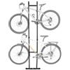 VEVOR Supporto per Bicicletta per 2 Bici Rastrelliera Verticale Autoportante, Portabiciclette da Pavimento con Ganci Regolabili in Altezza, in Acciaio al Carbonio Robusto, per Garage e Casa, Nero