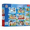 Trefl - PAW Patrol: La coraggiosa squadra PAW Patrol - 10 in 1, 10 puzzle, da 20 a 48 pezzi - Puzzle colorati con i personaggi del cartone animato, per bambini dai 4 anni in su