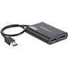 Startech ADATTATORE USB A DUE DP - 4K 60 HZ