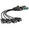 Startech SCHEDA SERIALE PCIE A 4X RS232
