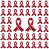 WANDIC 50 Spille a Forma di Nastro Rosso per la sensibilizzazione dell'AIDS e delle malattie cardiache, in Metallo e Smalto colorato