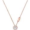 Michael Kors Collana da donna in pietre semi-preziose con chiusura a moschettone,Oro rosa vibrante