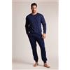 INFIORE PIGIAMA UOMO GIROCOLLO SLT754705 INFIORE BLU