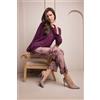 LORMAR PIGIAMA DONNA MANICA LUNGA SERAFINO PAR654495 ARGILLA/VINO