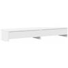 Syfax Supporto per Monitor con Cassetti Bianco 100x27x15 cm in Legno Agglomerato