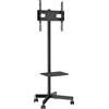 VEVOR Supporto TV mobile, carrello TV mobile per televisori da 23 a 60 pollici, supporto TV portatile regolabile in altezza con ruote, con vassoio per dispositivi audiovisivi, supporto TV con rotelle e supporto per camera da letto, soggiorno