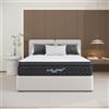 Azure Mattresses Azure - Materasso singolo 90 x 190 x 30 cm, in gel memory foam ibrido, molle insacchettate ortopediche a 7 zone, rigidità media, sistema Wave Comfort, isolamento del movimento, rivestimento in maglia