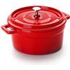 IBILI, Mini cocotte tonda rossa 13 x 8 cm, ghisa, adatta per l'induzione.