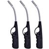 EDZARD Set 3 Accendini lunghi (L 25 cm), neri, ricaricabile | accendino a gas ricaricabile e flessibile, per camino e barbecue, accendicandele, idea regalo
