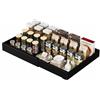 Avilia - Cassetto Universale Estraibile e Espandibile in Acciaio con Binario - Organizer per Mobili, Cucine e Dispense - Montaggio Adesivo - Ripiano Salvaspazio (Nero, 30-50x43,5x7 cm)