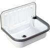 TG Lavandino Lavello in acciaio smaltato 51 x 33 x 37 cm Bianco Ver, A2