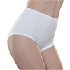 EMMEBIVI Confezione da 3 Slip Donna Classico in 100% Cotone Costina 2:2 Ricamo al girogamba Colore Bianco.Capo in Cotone Realizzato Secondo Standard qualitativi dal 1995. Certificato di tracciabilità