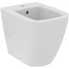 Ideal Standard - i.life S, Bidet a terra monoforo per installazione filo parete a profondità ridotta di soli 48cm, Bianco
