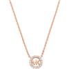 Michael Kors - Collana da donna Premium Kors MK con pendente in argento sterling tonalità oro rosa, MKC1726CZ791
