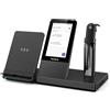 Yealink Cuffia con microfono Yealink WH67 Teams Auricolare Wireless A clip, Padiglione, Passanuca Ufficio Bluetooth Base di ricarica Nero [1308040]