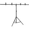 Syfax Supporto per Sfondo a T Nero 151x60x(70-200) cm