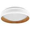 LEDVANCE ORBIS Livia Plafoniera LED con anello in metallo, decorazione bianco/legno, 24W, 1200lm, 3000K, 430mm, 830 friendly warm white, dimmerabile in 3 fasi con un clic, IP20, viti/spine incluse