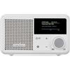 MEDION® MEDION S66822 Mini radio DAB+ portatile con Bluetooth (batteria ricaricabile fino a 6,5 ore, piccolo display a colori oscurabile, antenna telescopica, sleep timer, sveglia, snooze, AUX, USB-C) bianco