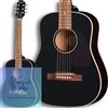Epiphone J-45 Express Ebony 22,68 pollici chitarra da viaggio in scala corta
