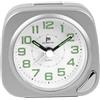 justaminute LOWELL SVEGLIA QUARZO ANALOGICA CON LUCE SNOOZE E SUONERIA IN 6 VERSIONI JA7086 (Silver Quadrata)