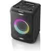Panasonic SC-BMAX5E-K Altoparlante Portatile per Feste con Bluetooth, Luci Integrate, 75W, USB, Ingresso Ottico per TV, Ingressi Chitarra e Mic per Karaoke, Nero