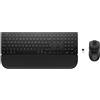 HP 580C Combo Tastiera e Mouse Wireless Multidispositivo con Poggiapolsi Magnetico (Bluetooth, 2,4 GHz, 22 Tasti Programmabili, Tasto Copilot, Mouse 4000 DPI) QWERTY Italiano, Nero