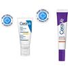 CeraVe Skin Renewing Siero Vitamina C, Con 10% C Pura, 3 Ceramidi Essenziali, Acido Ialuronico e B5, Per i Primi Segni dell'Età + Crema Viso Idratante SPF50, Protezione Solare ad Ampio Spettro, Idrata Protegge in un solo Step 30+50 ml Set