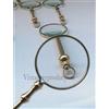 lente d'ingrandimento in ottone vintage nautica da tavolo decorativa regalo d...