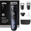Braun Barttrimmer Serie 7 + 6 accessori, lama ProBlade affilata a vita, fino a 120 minuti di durata della batteria, 40 impostazioni di lunghezza, impermeabile, ruota di precisione e tasto di blocco,