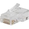 KLEIN TOOLS VDV826-763 | Connettori Modulari Pass Thru RJ45 CAT6 200 Pezzi | Installazione Rapida | Contatti Placcati Oro 50 Micro Pollici | Compatibile Fili Solidi E Intrecciati