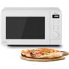Panasonic NN-GD34QWEPG Forno Microonde con Grill 29L, 1000W, Scongelamento Automatico, Cottura Combinata, Timer, Bianco