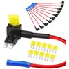 Nilight 50058R, 10 Fusibili a Lama Micro 2 da 12 V, di Tipo Add-A-Circuit, Atr, con Portafusibili Micro 2 da 20 a A Doppio Circuito, per Auto, Camion, Imbarcazioni, Blu, Rosso, Nero, Giallo