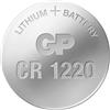 GP Batteria al Litio a Bottone CR1220 (Blister 1 Pezzo) - Batteria Piccola per Prodotti Elettronici, Elettrici, Radiocomandi, Telecomandi - Super Durata