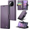 Idhiem Flip Libro Wallet Cover per XiaoMi RedMi Note 14 Pro 5G, Viola