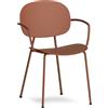 Infiniti Sedia TONDINA POP 4 gambe con braccioli - INFINITI