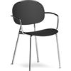 Infiniti Sedia TONDINA POP 4 gambe con braccioli outdoor - INFINITI