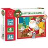 KANGUR Lotteria di Natale Gioco Educativo per Bambini 3-6 Anni, lingua IT | Tombola Natalizia, 4 Tavole e 24 Gettoni, Gioco da Tavolo per Natale, Regalo Perfetto per Bambini, Gioco di Osservazione