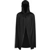 KarneLux Mantello con cappuccio - mantello come costume per Halloween, carnevale e carnevale - travestimento da vampiro per bambini, donne e uomini (medio)