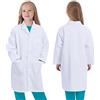 duaicnvow Camice Laboratorio Bambino , Cotone Camice Bianco da Laboratorio Cappotto | Maniche Lunghe Chimica Medico Camici da Laboratorio Chimico Cappotto Bambina per Studenti Cosplay Scuola Ragazzo e Ragazze