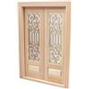 Hoite Porta Per Casa Delle Bambole, Porta Doppia Esterna in Legno Vintage in Miniatura 1:12, Accessori Per Decorazioni Fai Da Te Per Casa Delle Bambole