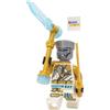 LEGO Ninjago Crystalized: Golden Zane Minfigure con l'arma del ghiaccio
