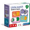 Clementoni domestici Little Match-Animali e Texture-6 mini, carte puzzle da incasso, gioco educativo per bambini 2 anni, made in Italy, Multicolore, petit, 16326