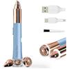 iMusthav Rasoio e trimmer viso donna - oro 18k, LED | 2 in 1: punta a matita per sopracciglia + testa galleggiante viso. Ricaricabile USB-C, portatile, morbido per pelli sensibili