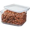 InterDesign iDesign Contenitore plastica con Coperchio, Piccolo Box ermetico per Alimenti in plastica riciclabile, contenitori per Alimenti freschi e secchi, Trasparente/Bianco