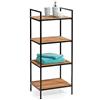 Zeller 18725 Scaffale con 4 ripiani Regel, Legno, Nero, 39 x 33 x 95 cm