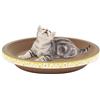 Eventerde 2 in 1 Cardboard Round Cat Scratcher Bowl Nest - Oval Tiragraffi in Ondulato Cartone for Gatti