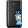 Pro Breeze OmniDry Deumidificatore Casa Muffa 12L/giorno con serbatoio da 2L, sensore e display di umidità auto, asciugatura biancheria, modalità Sleep e timer 24H - Umidità, muffa e condensa (20m²)