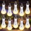 Kimjo E27 Lampadina Ricaricabile USB C Con Telecomando, 3 Colore, 10 Pezzi | Lampadina LED Batteria, Luminosità Regolabile, Senza Fili, Touch Control, Funzione Temporizzazione, Luci Di Emergenza