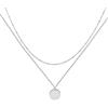 Jenosy Collana Pendente Donna Regalo Delicata a Più File Catena Ipoallergenica Collana da Donna Argento Placcata Gioielli di Moda per Donne Ragazze (Argentato)